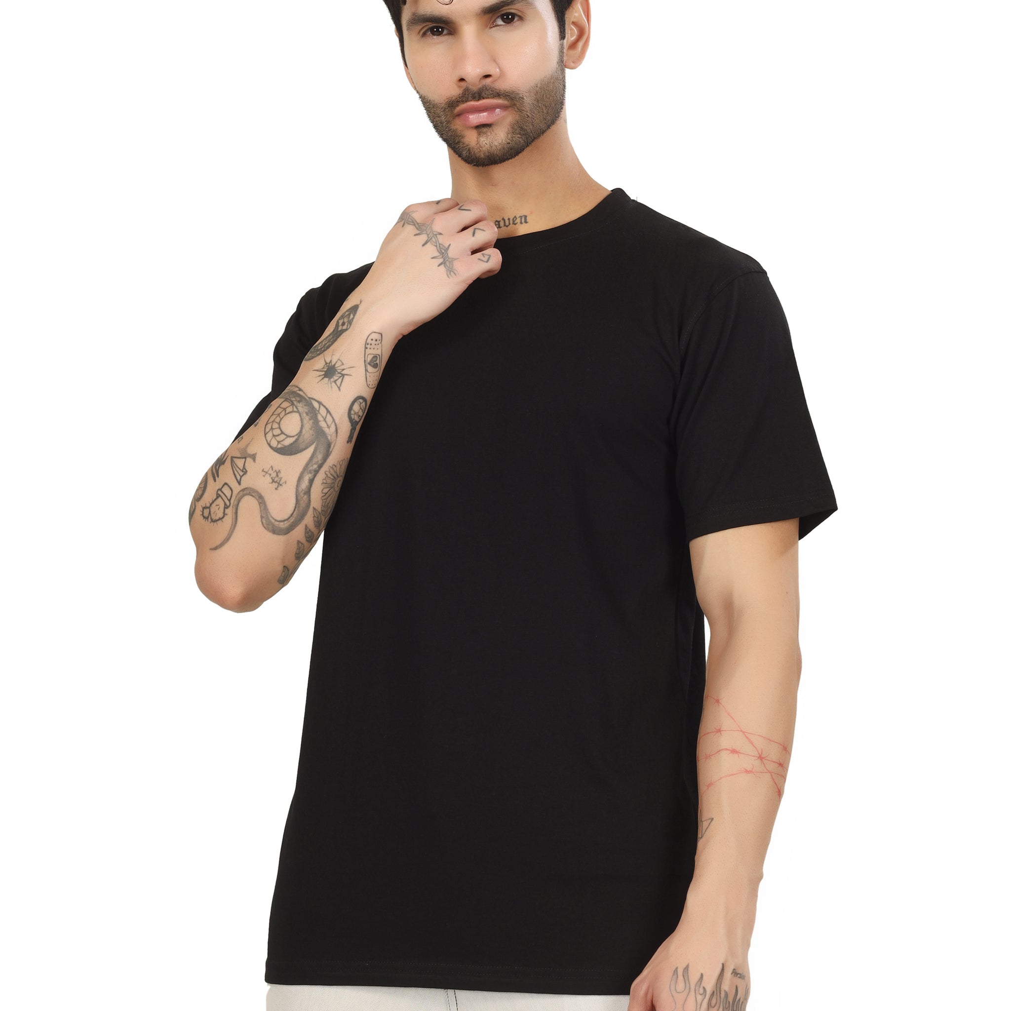 Regular Half Sleeve Plain T-Shirt