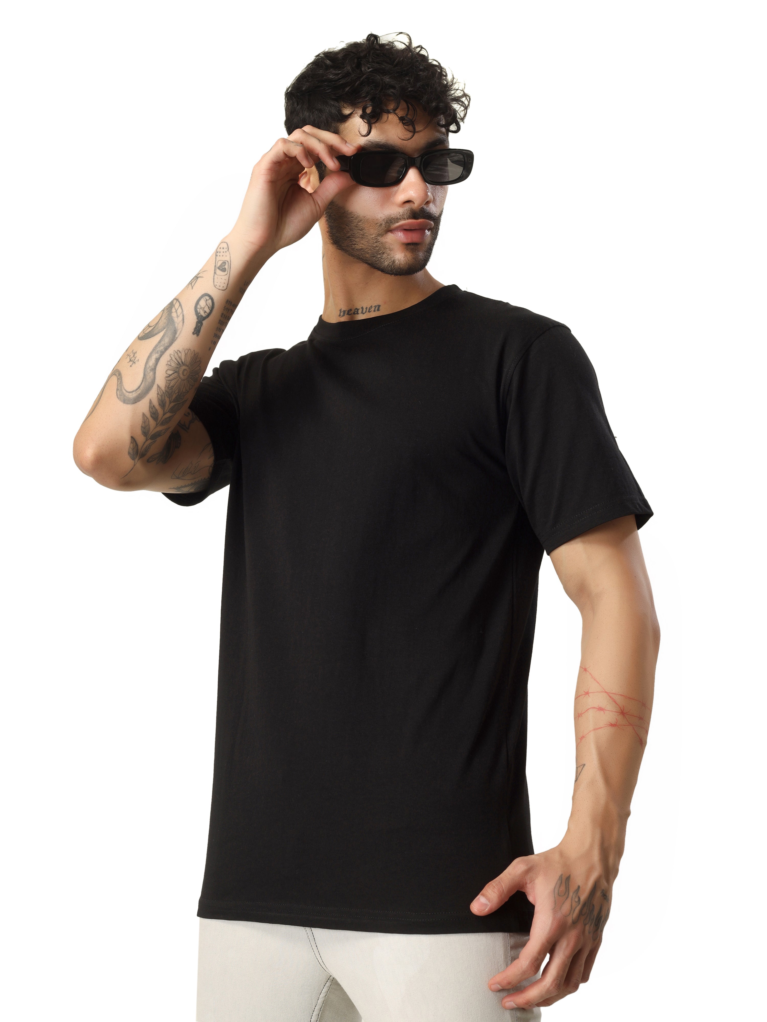 Regular Half Sleeve Plain T-Shirt