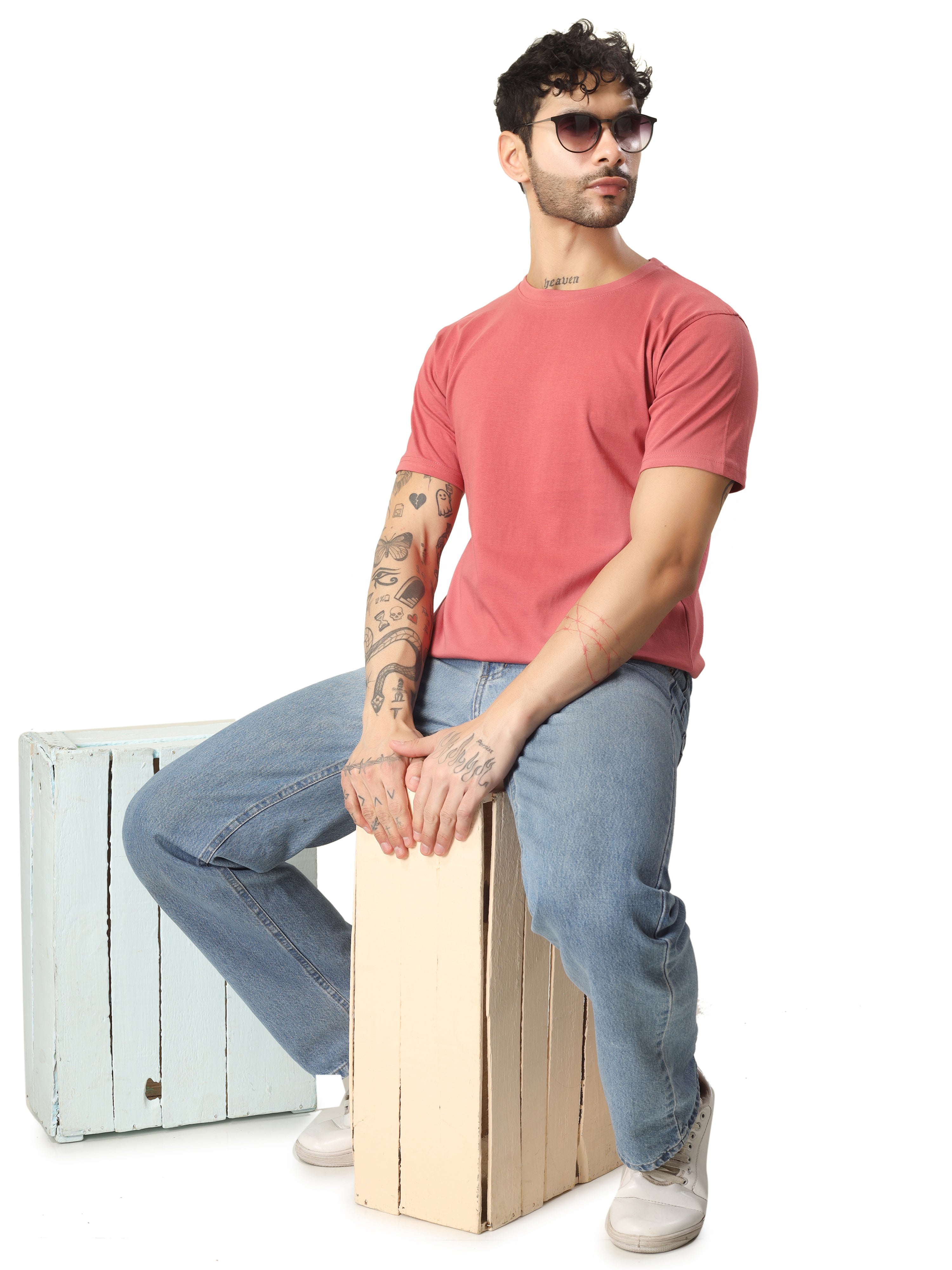 Regular Half Sleeve Plain T-Shirt